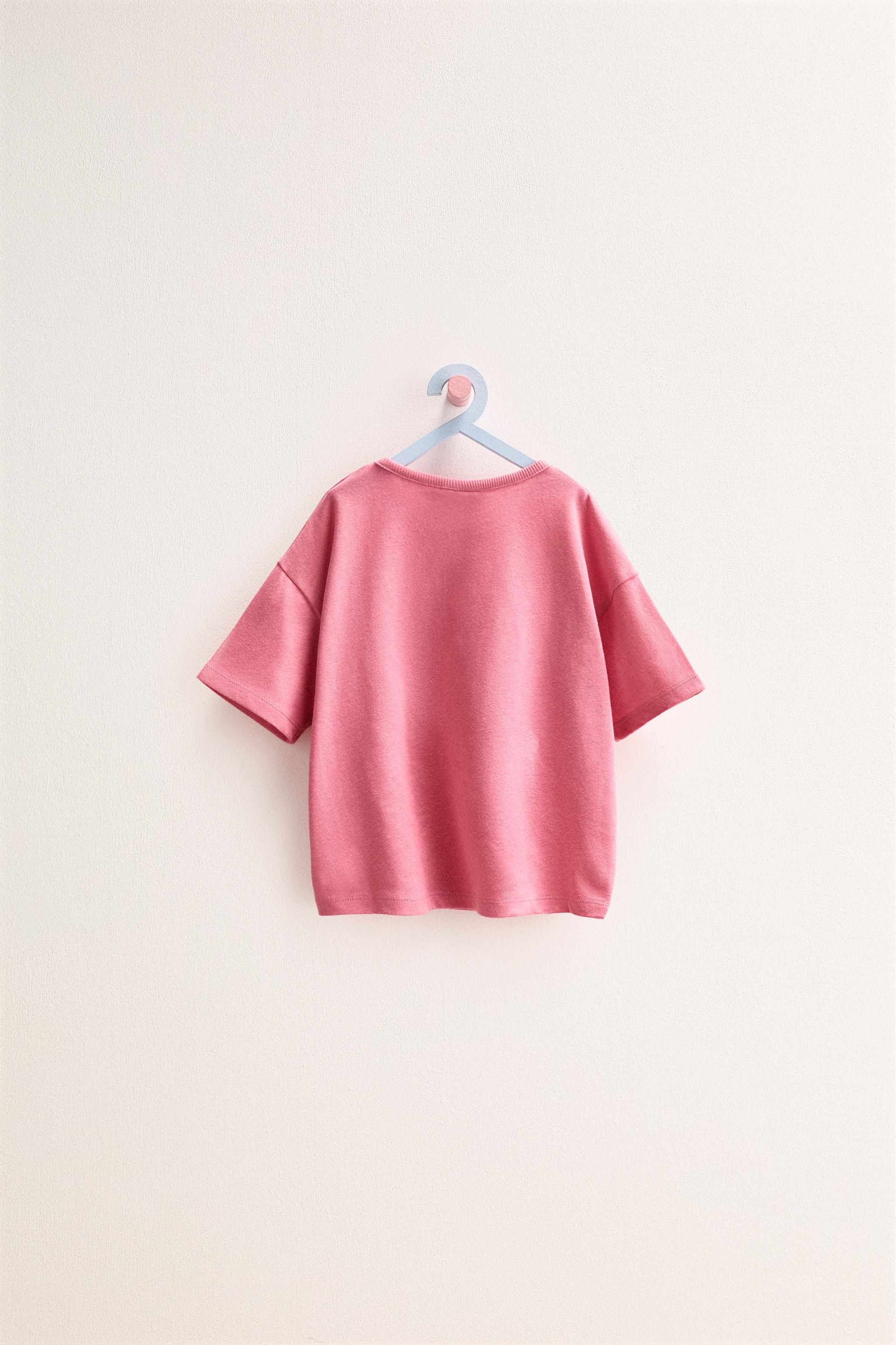 ZARA TIMELESS - PLAIN COTTON LINEN T-SHIRT